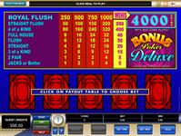 Bonus poker deluxe